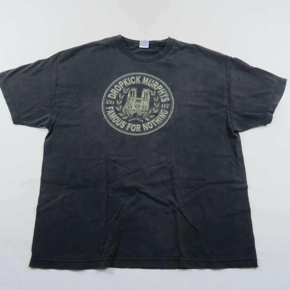 Dropkick Murphys T-shirt Famous for Nothing Celtic Rock Band Sz 2XL